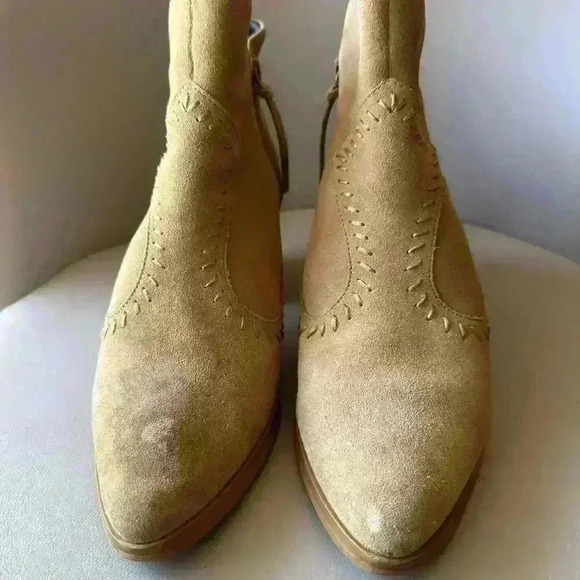 REVOLVE REBECCA MINKOFF | Lulu Womens Suede Western Ankle Boots Side Zip SIZE 8 - Picture 3 of 8